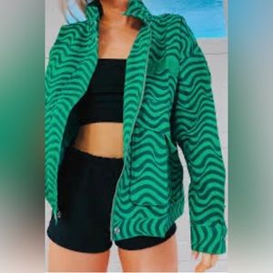 NWT Wild Fable Green Wave Jacket. Large